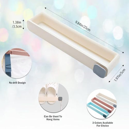 2-Pack Towel Bars, Wall-Mounted Bath Towel Racks, Self-Adhesive No-Drill Installation, Suitable for Bath Towels/Hand Towels, Modern Minimalist Design (Off-White)