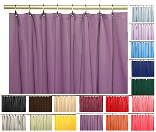 Elegant Heavy Duty Vinyl Shower Curtain Liner with 12 Metal Grommets Purple - color: Purple