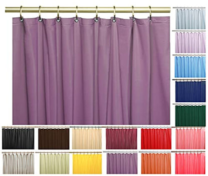 Elegant Heavy Duty Vinyl Shower Curtain Liner with 12 Metal Grommets Purple - color: Purple