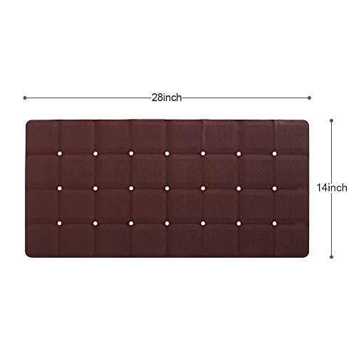 Webos Foldable Non Slip Silicon Bath Mat Bathtub mat no Suction Cups for Textured Tub and Reglazed Tub (Chocolate, 28-inch x 14-inch) - color: Chocolate