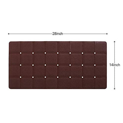 Webos Foldable Non Slip Silicon Bath Mat Bathtub mat no Suction Cups for Textured Tub and Reglazed Tub (Chocolate, 28-inch x 14-inch) - color: Chocolate