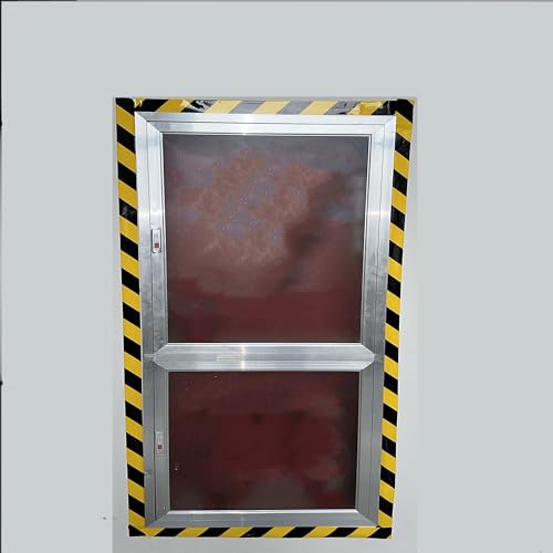 SWRT 2 Inch x 110FT Black & Yellow Hazard Tape Warning Safety Stripe Tape for Floor Marking, Strong Adhesive Wear Resistance Warterproof Caution Tape Roll Ideal for Walls, Floors, Pipes and Equipment