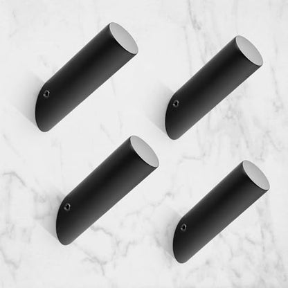 NINETREX Black Wall Hooks, Matte Black Towel Hook, Wall Mounted 4 Pack | Modern Robe Hooks, SUS 304 Stainless Steel, Heavy Duty, for Bathroom Entryway Bedroom Coat Key Mudroom Garage - color: Black-Round, size: 4 Pack