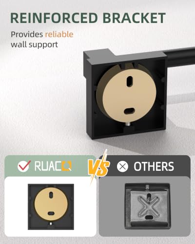 Ruacq Toilet Paper Holder Matte Black Double Post Pivoting Square Tissue Holders Roll Holder Hangers Toilet Paper Stand Stainless Steel and Zinc Alloy Modern Wall Mounted - color: Matte Black, size: Square