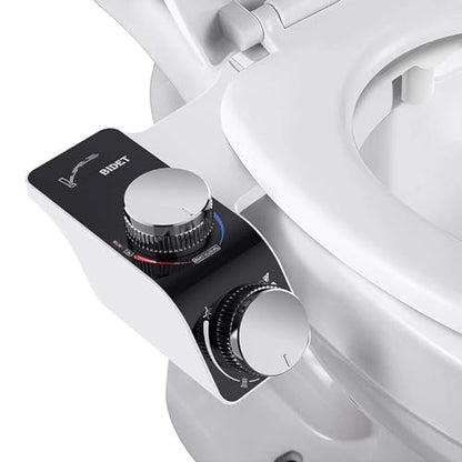 Self Cleaning Retractable Non Electric Dual Hidden Nozzle Bidet Attachment for Toilet Seat with Warm Water Jet Spray for Toilet Bathroom Bidet Toilet Sprayer Adjustable Water Pressure