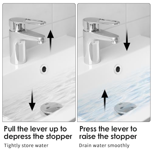 2 Pcs Bathroom Sink Stopper Replacement, Lavatory Pop Up Center Piece Assembly for PS2673, PS469, PSB 327