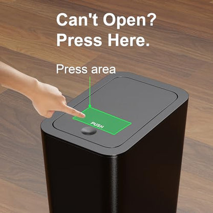 N. NETDOT Bathroom Trash Can with Lid 3 Pack Set, 2 Packs 4 Gal Slim Kitchen Trash Bin and 1 Pack 2.6Gal Garbage Can, Small Trash Can/Trash Bin/Waste Basket for Bedroom (Black, Pack of 3) - color: Black, size: 2 X 4 Gal & 1 X 2.6 Gal