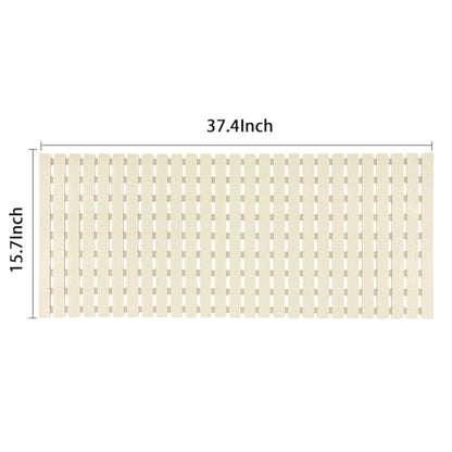 BEMISO Shower Mat Non Slip Bathtub Mat 37.4 x 15.7 Inch Bath Mat for Tub | Suction Cups,Drain Holes,Easy Dry,Easy to Cut,Eco-Friendly - color: Beige, size: 37.4 x 15.7 inches