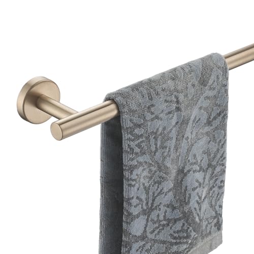 JQK Champagne Bronze Towel Bar, 20.5 Inch 304 Stainless Steel Thicken 0.8mm Towel Rack Bathroom, Towel Holder Wall Mount, Useable Length 18 Inch, TB110L18-CB - color: Champagne Bronze, size: 20.5 Inch
