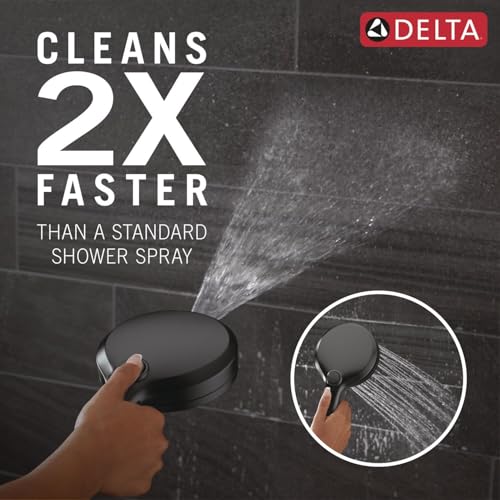 Delta 6-Setting In2ition 2-in-1 Dual Shower Head with Handheld High Pressure ProClean Spray, Matte Black Detachable Shower Head with Hose, 1.75 GPM Flow Rate, Matte Black 75655BL - color: Matte Black
