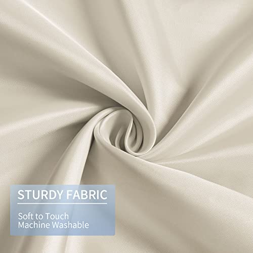 Beige Fabric Waterproof Shower Curtain or Liner, 36 x 72 | Fabric Shower Curtain Liner, Soft Cloth, Hotel Quality, Modern Style, Water-Resistant, Machine Washable - color: Fabric-beige, size: 36"W x 72"L (Pack of 1)