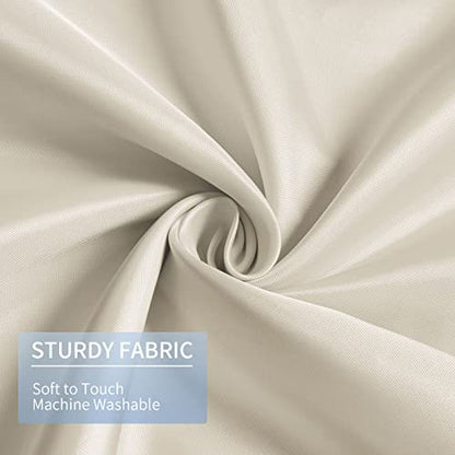 Beige Fabric Waterproof Shower Curtain or Liner, 72 x 84 | Fabric Shower Curtain Liner, Soft Cloth, Hotel Quality, Modern Style, Water-Resistant, Machine Washable - color: Fabric-beige, size: 72"W x 84"L (Pack of 1)