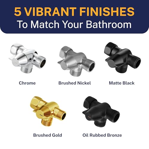 HammerHead Showers Solid Metal 3-Way Shower Diverter Valve, Connects Fixed and Handheld to Shower Arm, Splitter for Dual Shower Head, Oil Rubbed Bronze - color: Oil Rubbed Bronze