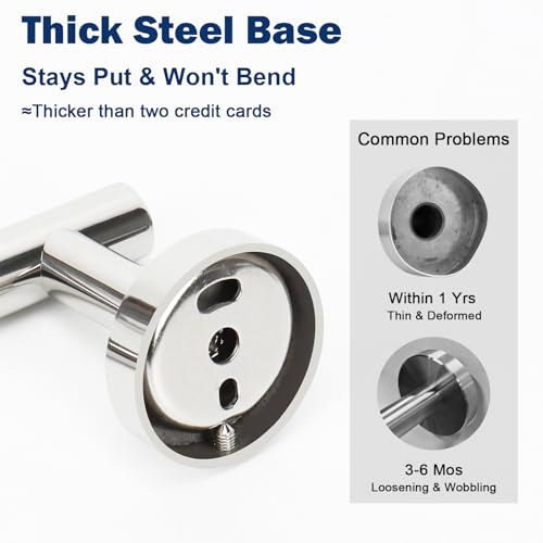 NearMoon Bath Towel Bar, Thicken Stainless Steel Shower Towel Rack Holder Wall Mounted for Bathroom, 9-lnch Overall Length-7-lnch Usable Hanging Space (1 Pack, Chrome Finish) - color: Chrome Finish, size: 9 Inch