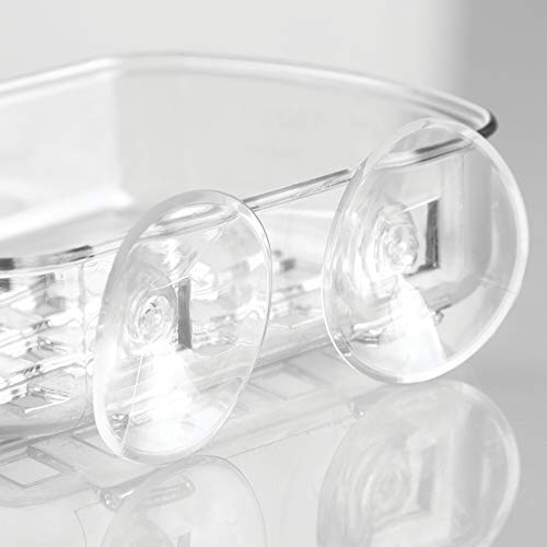 iDesign BPA-Free Plastic Suction Bar Soap Dish - 5.25" x 4" x 2", Clear,19600 - color: Clear