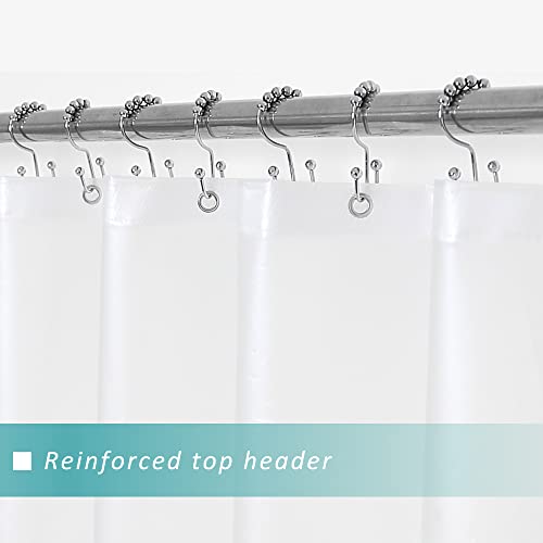 48x72 Stall Size Shower Curtain Liner Frost | 3 Bottom Magnets,8 Rustproof Grommets,Water Proof Heavy Duty PEVA,48W x 72H for Shower Stall Narrow Width - color: Frost, size: 48"W x 72"L (Pack of 1)