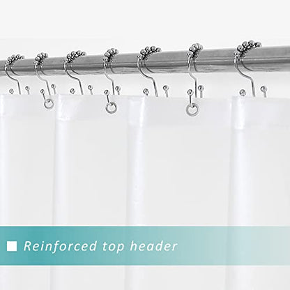 48x72 Stall Size Shower Curtain Liner Frost | 3 Bottom Magnets,8 Rustproof Grommets,Water Proof Heavy Duty PEVA,48W x 72H for Shower Stall Narrow Width - color: Frost, size: 48"W x 72"L (Pack of 1)