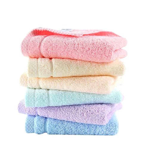 Cotton Washcloth Towel Set 6 Pack, Cotton 30x14 Inch Bath Towels - Highly Absorbent, Lint-Free & Quick Dry for Bathroom, Hotel, Spa, Kitchen, Gym and Travel