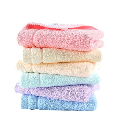 Cotton Washcloth Towel Set 6 Pack, Cotton 30x14 Inch Bath Towels - Highly Absorbent, Lint-Free & Quick Dry for Bathroom, Hotel, Spa, Kitchen, Gym and Travel