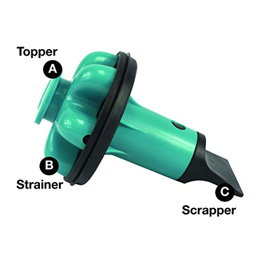 Danco 10838A Disposal Genie II Garbage Disposal Strainer and Stopper, Kitchen Sink Garbage Disposer Splash Guard with Food Scraper, Green, 1-Pack - color: Green