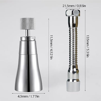 Kitchen Sink Faucet Sprayer Attachment - Movable Kitchen Tap Head 360° Rotatable Anti-Splash Sink Sprayer Facuet Nozzle Head Water Saving Faucet Aerator - 2 Modes Sprayer Chrome - style: 2 Modes Sprayer