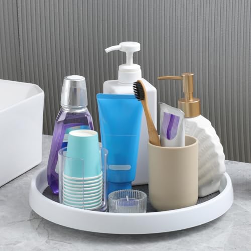 2 Set, 10 Inch Non-Skid Lazy Susan Organizers - Turntable Rack for Cabinet, Pantry Organization and Storage, Kitchen, Fridge, Bathroom Makeup Vanity Countertop, Under Sink Organizing, Spice Rack - size: 10 inch - 1 Tier - 2 Pack