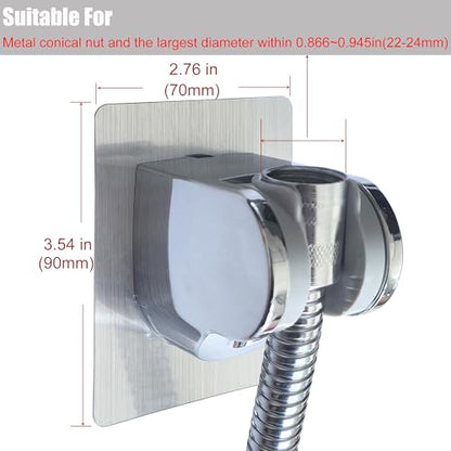 Strong Adhesive and Waterproof Shower Head Holder, Adjustable Handheld Shower Holder Wall Mount Shower Bracket by Lofekea - style: Silver and Gray - 1 Pack