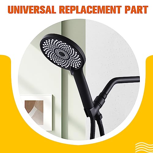 All Metal Handheld Shower Head Holder, Adjustable Wand Holder with Universal Arm Mount and Brass Pivot Ball - color: Brass - Brushed Nickel
