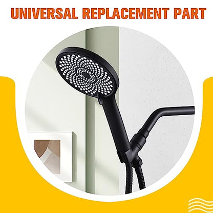 All Metal Handheld Shower Head Holder, Adjustable Wand Holder with Universal Arm Mount and Brass Pivot Ball - color: Brass - Brushed Nickel