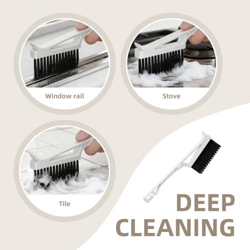 CLEANGOR Grout Cleaner Brush V Shape, Stiff Grout Cleaning Brushes for Tile | Floor Magic Brush, Bathroom Accessory, Cleaning Tools, Grout Scrub Brush Set for Shower, Bathroom, Kitchen, Household Use