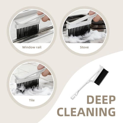 CLEANGOR Grout Cleaner Brush V Shape, Stiff Grout Cleaning Brushes for Tile | Floor Magic Brush, Bathroom Accessory, Cleaning Tools, Grout Scrub Brush Set for Shower, Bathroom, Kitchen, Household Use