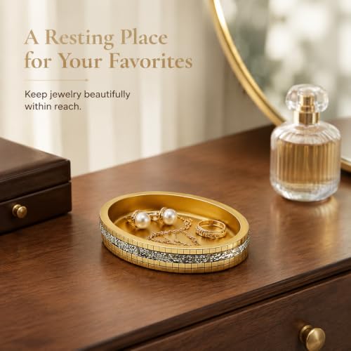 Gold Mosaic Soap Dish and Bathroom Tray, Shiny Soap Holder | Multi functional dressing table, kitchen bathroom storage tray, used for storing soap, rings, jewelry, and small accessories - size: Soap Dish
