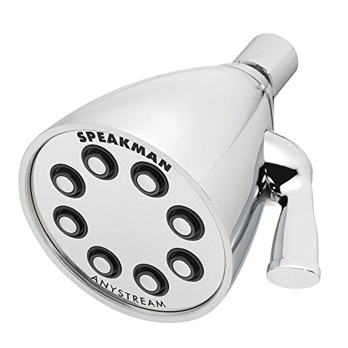 Speakman S-2251 Signature Icon Anystream Adjustable High Pressure Shower Head - 2.5 GPM Solid Brass Replacement Bathroom Showerhead, Polished Chrome - color: Polished Chrome, size: 2.5 GPM