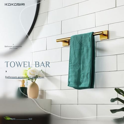 KOKOSIRI Hand Towel Bar Bathroom Towel Holder for Bath Kitchen Cabinet Towel Ring 12 Inch Brushed Gold Stainless Steel B4005BG-L12 - color: Brushed Gold, size: 12-Inch