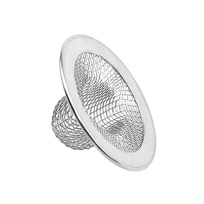 Antrader 2Pcs Kitchen Sink Strainers,2in Stainless Steel Mesh Round Filters | Bathroom Bathtub Wash Basin Garbage Disposal Basket Filter,Flange Rim Design, Easy to Take Out & Clean - size: 2-inch