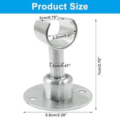 304 Stainless Steel Shower Head Holder Bracket, Brushed Nickel | 360° Adjustable, Sturdy Wall Mount, Handheld Bathroom Shower, Screw Installation