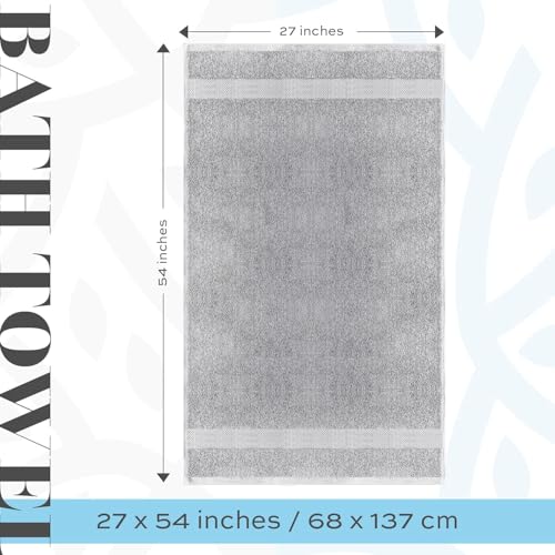 White Classic Luxury Bath Towels Set of 4 Large - 700 GSM Cotton Ultra Soft Bath Towels 27x54 | Highly Absorbent and Quick Dry | Hotel Towels for Bathroom Luxury, Plush Shower Towels, Dolphin Gray - color: 07: Dolphin Gray