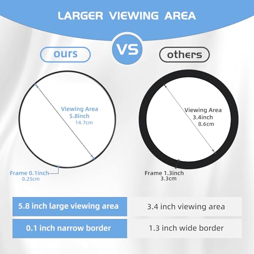 20X Magnifying Mirror With 3 Suction Cups, Large 6-Inch Round Makeup Mirror for Travel, High Magnification With Tweezers Set - color: 20x -Black