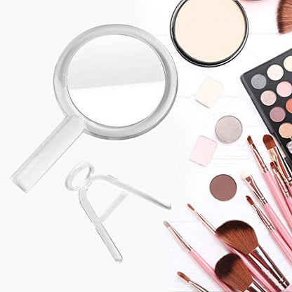 Double Sided 1x-7X Magnification Hand Held Makeup Mirror, Adjustable Stand | Distortion-free & High Definition, Portable, Multi-Purpose, Clear, Handheld Vanity Mirror for Women & Men, Makeup, Shaving