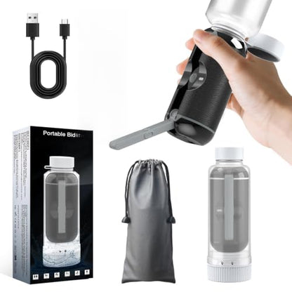 Portable Rechargeable Travel Bidet Sprayer,Waterproof High Pressure,Black | Portable USB-C Rechargeable Travel Bidet Sprayer, Waterproof High Pressure Handheld for Personal Hygiene - color: Black