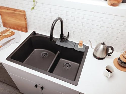WeatherTech FaucetMat Duo - Protect Your Kitchen & Bathroom Countertops - Dark Grey/Slate - color: Dark Gray, size: Duo