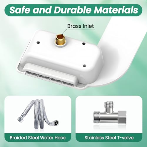 Bidet Attachment for Toilet,Self Cleaning Slim Bidets for Toilets,Non-Electric Dual Nozzle for Frontal & Rear Wash,White - color: A3-Bidet Attachment