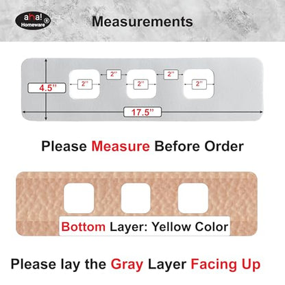 Faucet Mat Bathroom Sink 3-square-hole : AHA HOMEWARE Diatomite Rubber Bathroom Sink Splash Guard 3 Square Hole 2 Pack (Light Gray) - color: Light Gray