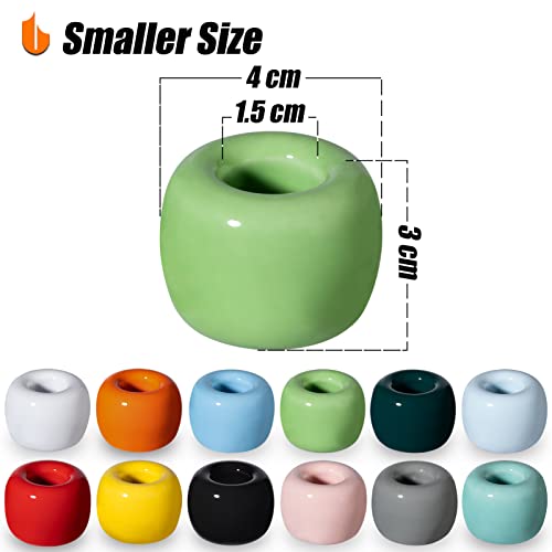 Urbanstrive Sleek Mini Ceramics Toothbrush Holder Stand for Bathroom Vanity Countertops (Green 1-Pack) - color: Green 1-pack
