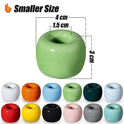 Urbanstrive Sleek Mini Ceramics Toothbrush Holder Stand for Bathroom Vanity Countertops (Green 1-Pack) - color: Green 1-pack