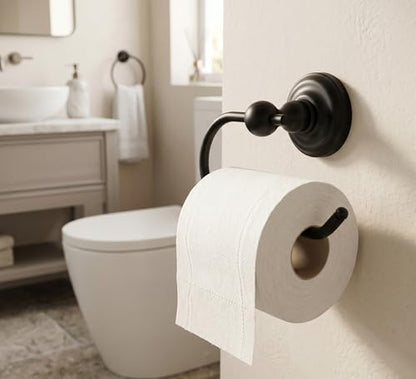 Royal Series Black Euro Toilet/Tissue Paper Holder: MBA5526 - color: Black, style: Euro Paper Holder