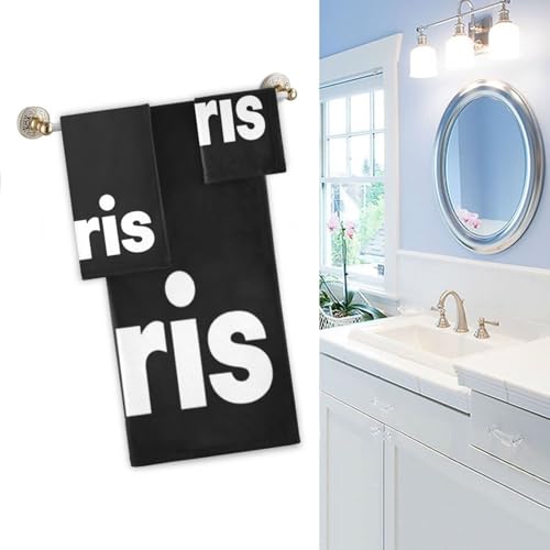 Naanle Stylish Romantic France Paris with Eiffel Tower Soft Luxury Set of 3 Towels, 1 Bath Towel+1 Hand Towel+1 Washcloth, Multipurpose for Bathroom, Hotel, Gym, Spa and Beach(Black White) - color: Eiffel Tower