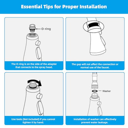 Hibbent Pull Down Kitchen Faucet Head Replacement, NSF/ANSI/CAN 61 & CUPC Certified 3-Function Sink Spray Nozzle with 15 Adapters Compatible with Moen, Delta, Kohler Faucets, Chrome - color: Chrome, style: 1.8 Gallon Per Minute