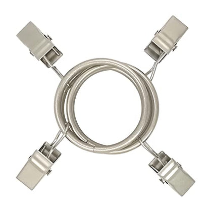 40 Pack Curtain Rings with Clips, Drapery Clips with Rings, Drapes Rings 1.26 in Interior Diameter, Fits up to 1 in Curtain Rod, Matte Silver - color: Matte Silver, size: 1.26" I D 40 Pack