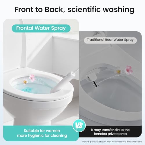 Handheld Bidet Sprayer for Toilet - Easy Install with 55" Upgraded Leak-Proof Hose, Easy Water Pressure Control Bidet Attachment for Feminine Wash, Muslim Shower & Bathroom Spot Cleaning
